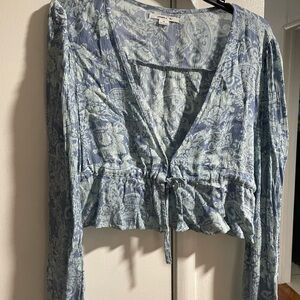 O'Neill Light Blue Paisley Blouse